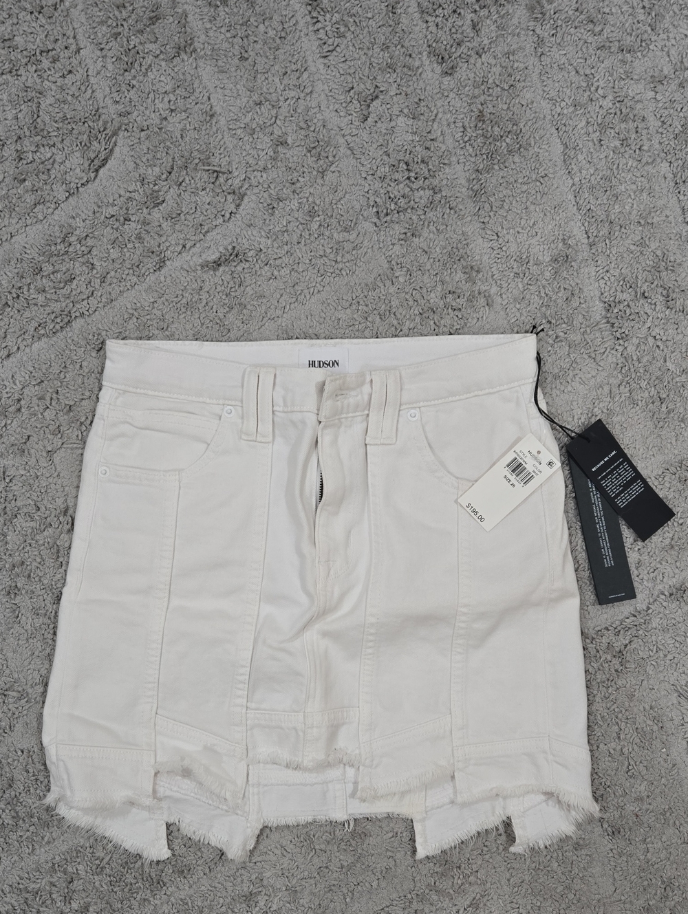 NWT! Hudson Jeans White Denim Mini Skirt !
